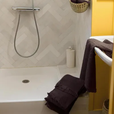 Autres linges de bain - Tapis de bain Enzo Ébène 54 x 64 - MAISON VIVARAISE - SDE VIVARAISE WINKLER