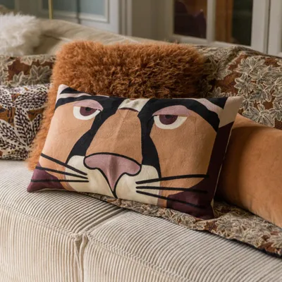 Cushions - Plain Cushion Elise Rouille 40 X 65 - MAISON VIVARAISE - SDE VIVARAISE WINKLER