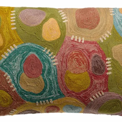 Cushions - Embroidered Cushion Nestor Minéral 30 X 50 - MAISON VIVARAISE - SDE VIVARAISE WINKLER