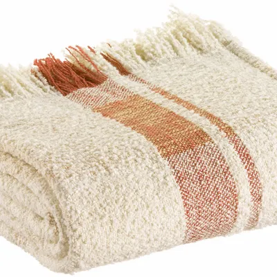 Plaids - Plaid jacquard Jane Multico sienne 130 x 160 - MAISON VIVARAISE - SDE VIVARAISE WINKLER