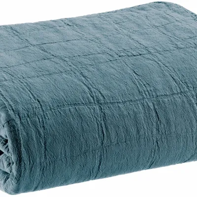 Throw blankets - Recycled Plaid Titou Acier 140 X 200 - MAISON VIVARAISE - SDE VIVARAISE WINKLER