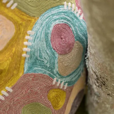 Coussins - Coussin brodé Nestor Mineral 45 x 45 - MAISON VIVARAISE - SDE VIVARAISE WINKLER