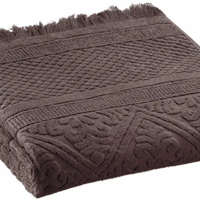 Serviettes de bain - Serviette de toilette Zoé Ébène 50 x 100 - MAISON VIVARAISE - SDE VIVARAISE WINKLER