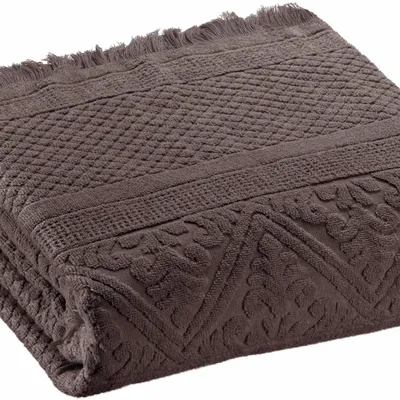 Serviettes de bain - Drap de bain Zoé Ébène 100 x 180 - MAISON VIVARAISE - SDE VIVARAISE WINKLER