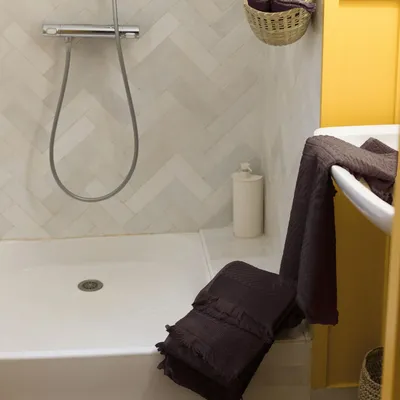 Serviettes de bain - Drap de bain Zoé Ébène 100 x 180 - MAISON VIVARAISE - SDE VIVARAISE WINKLER