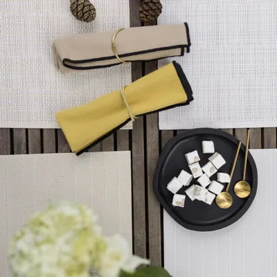 Nappes - Set de table Canna Neige/argent 33 x 45 - MAISON VIVARAISE - SDE VIVARAISE WINKLER