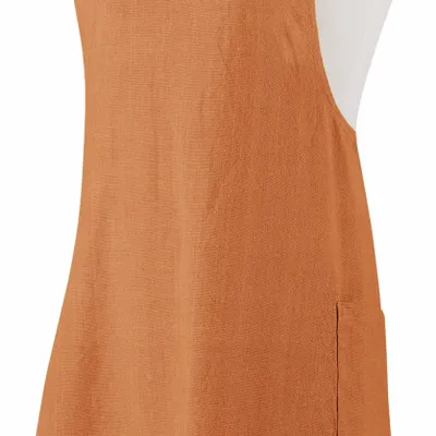 Aprons - Haru Recycled Japanese Kitchen Apron Caramel 78 X 100 - MAISON VIVARAISE - SDE VIVARAISE WINKLER