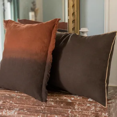 Coussins - Coussin Zeff Shade Ébène 45 x 45 - MAISON VIVARAISE - SDE VIVARAISE WINKLER