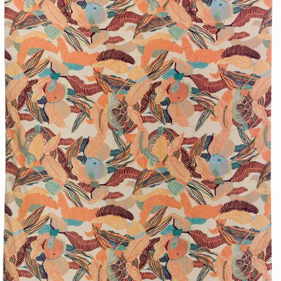 Throw blankets - Dori Printed Throw Blanket Papaye 135 X 200 - MAISON VIVARAISE - SDE VIVARAISE WINKLER