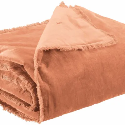 Plaids - Plaid uni Fara Dragée 135 x 200 - MAISON VIVARAISE - SDE VIVARAISE WINKLER