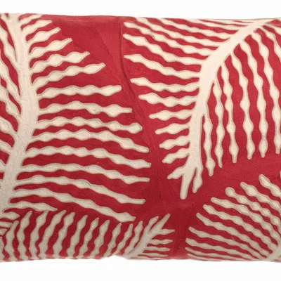 Cushions - Embroidered Cushion Flora Papaye 40 X 65 - MAISON VIVARAISE - SDE VIVARAISE WINKLER