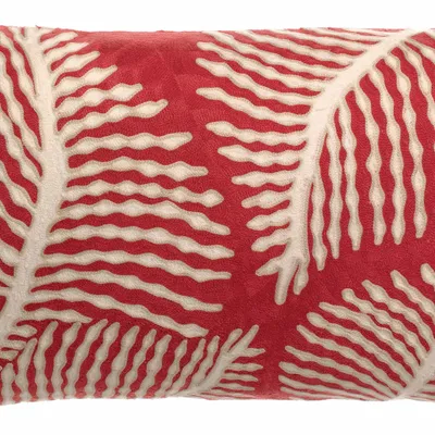 Cushions - Embroidered Cushion Flora Papaye 30 X 50 - MAISON VIVARAISE - SDE VIVARAISE WINKLER