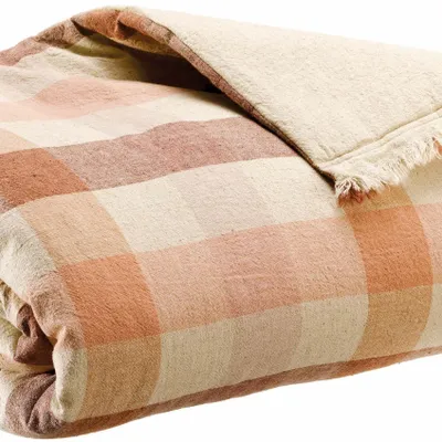 Plaids - Plaid imprimé Kate Terracotta 135 x 200 - MAISON VIVARAISE - SDE VIVARAISE WINKLER