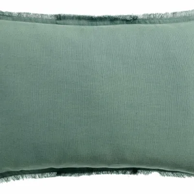 Cushions - Plain Cushion Laly Prusse 30 X 50 - MAISON VIVARAISE - SDE VIVARAISE WINKLER