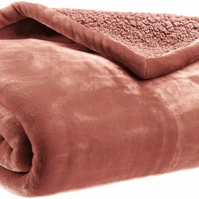 Throw blankets - Michka Throw Blanket Terracotta 130 X 160 - MAISON VIVARAISE - SDE VIVARAISE WINKLER