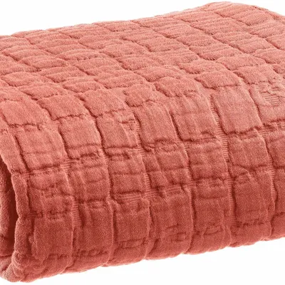 Throw blankets - Swami Throw Blanket Pêche 130 X 200 - MAISON VIVARAISE - SDE VIVARAISE WINKLER
