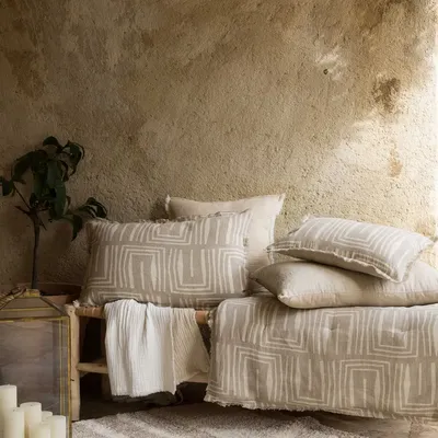 Coussins - Coussin imprimé Tina Naturel 30 x 50 - MAISON VIVARAISE - SDE VIVARAISE WINKLER
