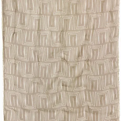 Plaids - Plaid imprimé Tina Naturel 135 x 200 - MAISON VIVARAISE - SDE VIVARAISE WINKLER