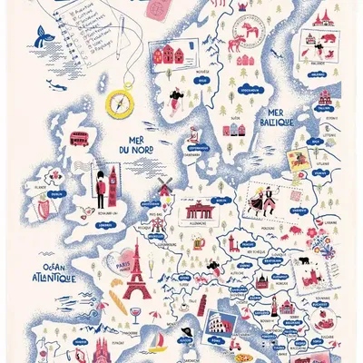 Dish towels - Europe Tea Towel Écru 48 X 72 - MAISON VIVARAISE - SDE VIVARAISE WINKLER