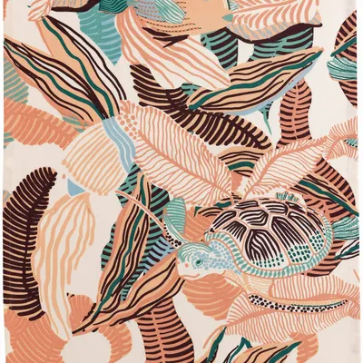 Torchons - Torchon recyclé Dori Pêche 50 x 70 - MAISON VIVARAISE - SDE VIVARAISE WINKLER