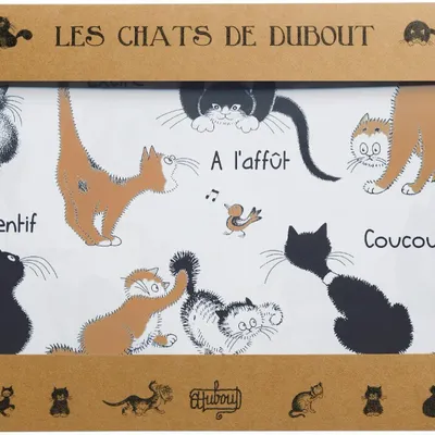 Table cloths - Set of 2 Dubout Attitudes Placemats Noir/Roux 30 X 45 - MAISON VIVARAISE - SDE VIVARAISE WINKLER