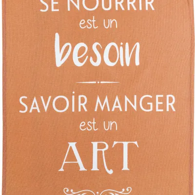 Torchons - Torchon Savoir manger Caramel 50 x 70 - MAISON VIVARAISE - SDE VIVARAISE WINKLER