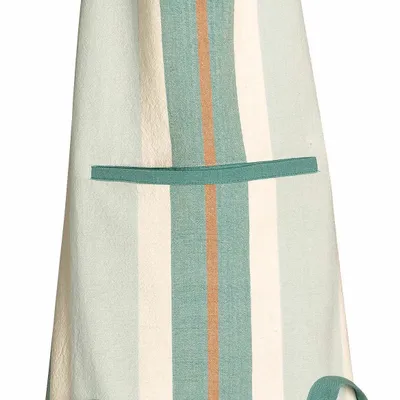 Tabliers de cuisine - Tablier de cuisine recyclé Yuna avec poche Vert eau 72 x 85 - MAISON VIVARAISE - SDE VIVARAISE WINKLER