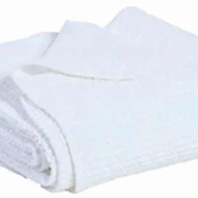 Linge de lit - Jeté recyclé Maia Blanc 260 x 260 - MAISON VIVARAISE - SDE VIVARAISE WINKLER