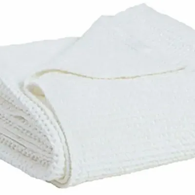 Bed linens - Recycled Throw Maia Craie 260 X 260 - MAISON VIVARAISE - SDE VIVARAISE WINKLER