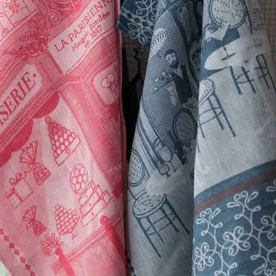 Dish towels - Bistrot Jacquard Tea Towel Bleu 50 X 70 - MAISON VIVARAISE - SDE VIVARAISE WINKLER