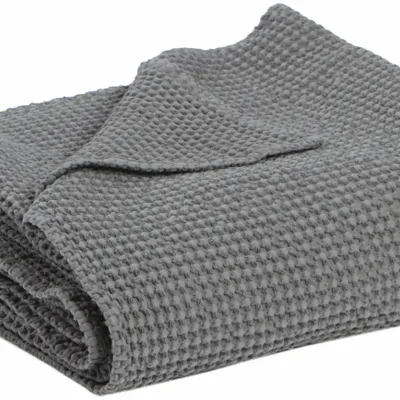 Plaids - Plaid recyclé Maia Tourterelle 140 x 200 - MAISON VIVARAISE - SDE VIVARAISE WINKLER