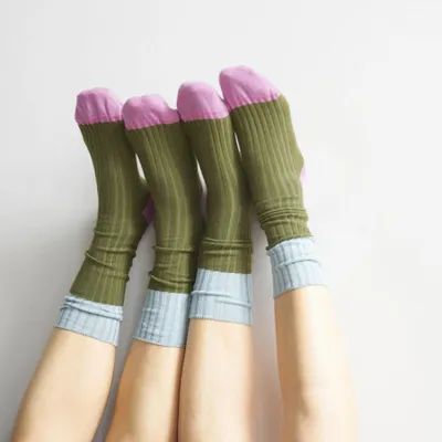 Chaussettes - Chaussettes Yvette Olive 39/41 - LA CERISE SUR LE GATEAU