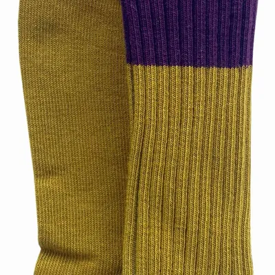 Chaussettes - Chaussettes Yvette Savora Jaune 39/41 - LA CERISE SUR LE GATEAU