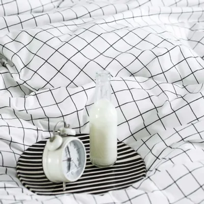 Bed linens - Oscar duvet cover Milk 220 X 240 - LA CERISE SUR LE GATEAU