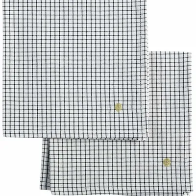Napkins - Set of 2 Gustave napkins Gustave Caviar 40 X 40 - LA CERISE SUR LE GATEAU