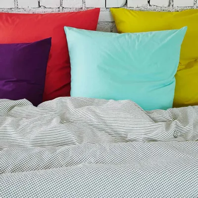 Linge de lit - Taie d'oreiller Céleste Diabolo 65 x 65 - LA CERISE SUR LE GATEAU