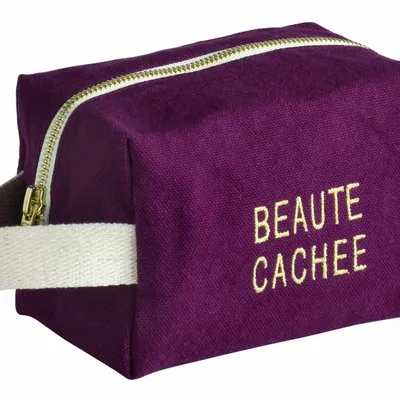 Clutches - Cube pouch Beauté Violet S 15,5 X 10 X 10 - LA CERISE SUR LE GATEAU