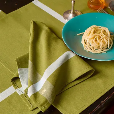 Serviettes - Lot de 2 serviettes de table La nonna Pistacchio 45 x 45 - LA CERISE SUR LE GATEAU