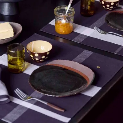 Table cloths - Set of 2 La nonna placemats Caviar 40 X 50 X 1 - LA CERISE SUR LE GATEAU