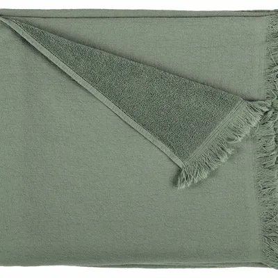 Serviettes de bain - Maxi drap de bain Luna Détox green 160 x 100 - LA CERISE SUR LE GATEAU