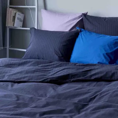 Linge de lit - Taie d'oreiller Line Blue 70 x 50 - LA CERISE SUR LE GATEAU