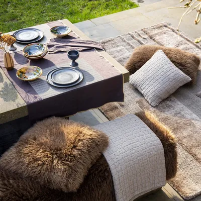 Throw blankets - Betani Throw Blanket Acajou 130 X 160 - MAISON VIVARAISE - SDE VIVARAISE WINKLER