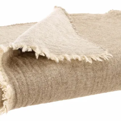 Throw blankets - Recycled Throw Bruna Naturel 130 X 180 - MAISON VIVARAISE - SDE VIVARAISE WINKLER