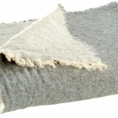 Throw blankets - Recycled Throw Bruna Perle 130 X 180 - MAISON VIVARAISE - SDE VIVARAISE WINKLER
