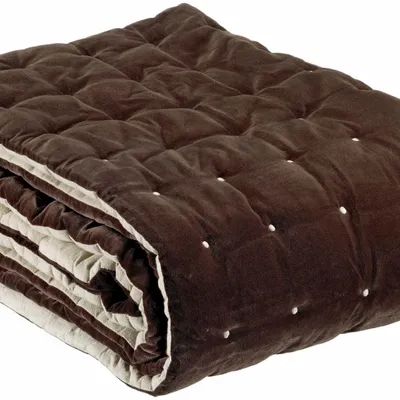 Linge de lit - Chemin de lit uni Elise Ébène 90 x 240 - MAISON VIVARAISE - SDE VIVARAISE WINKLER