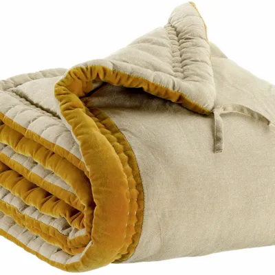 Bed linens - Duvet Elise Chambray Maïs 80 X 180 - MAISON VIVARAISE - SDE VIVARAISE WINKLER