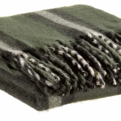Throw blankets - Recycled Striped Throw Isabel Sapin 130 X 160 - MAISON VIVARAISE - SDE VIVARAISE WINKLER