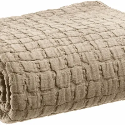 Bed linens - Swami Throw Muscade 240 X 260 - MAISON VIVARAISE - SDE VIVARAISE WINKLER