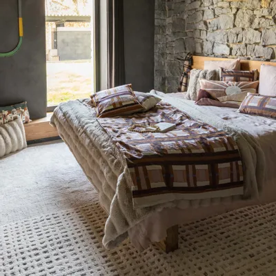 Linge de lit - Edredon imprimé Taho Cuivre 85 x 200 - MAISON VIVARAISE - SDE VIVARAISE WINKLER