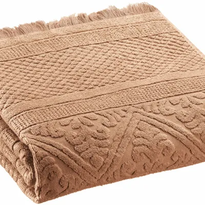 Bath towels - Zoé Bath Towel Noisette 70 X 140 - MAISON VIVARAISE - SDE VIVARAISE WINKLER